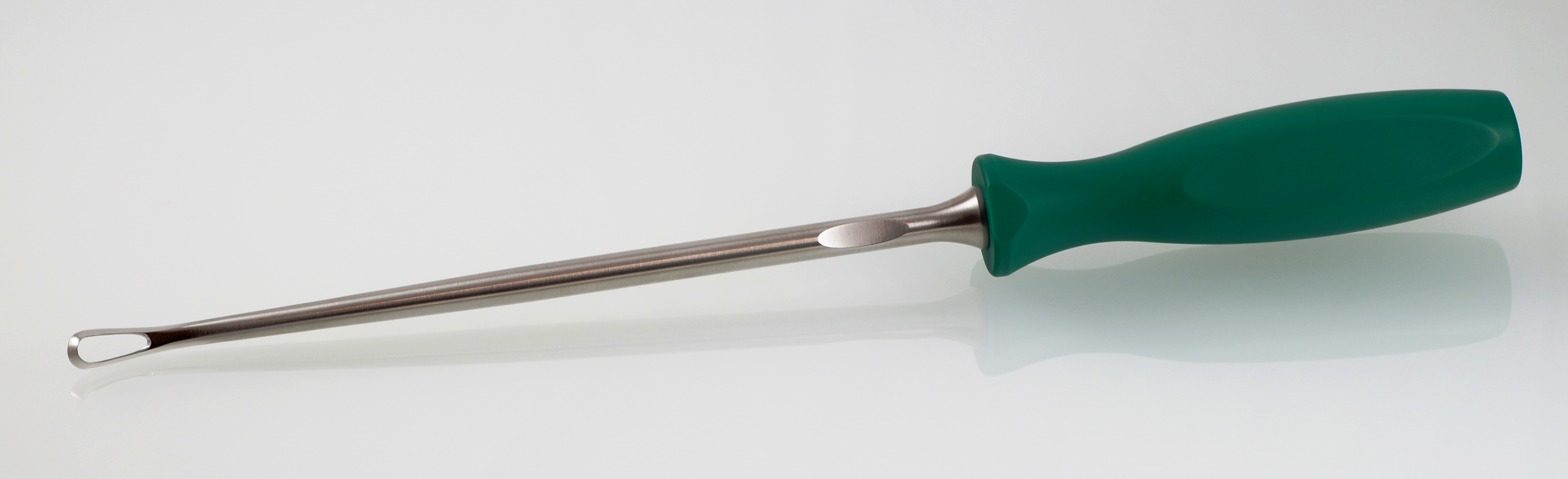 surgical curette with green ergonomic handle